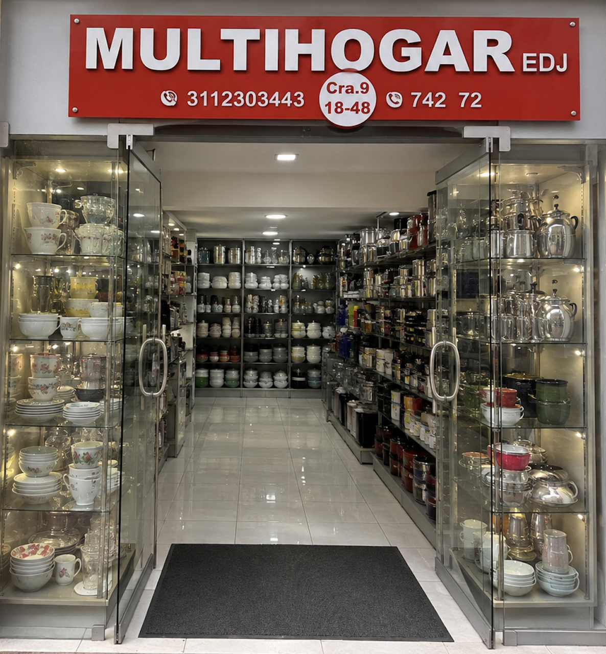 Fachada de la tienda Multihogar EDJ en Tunja